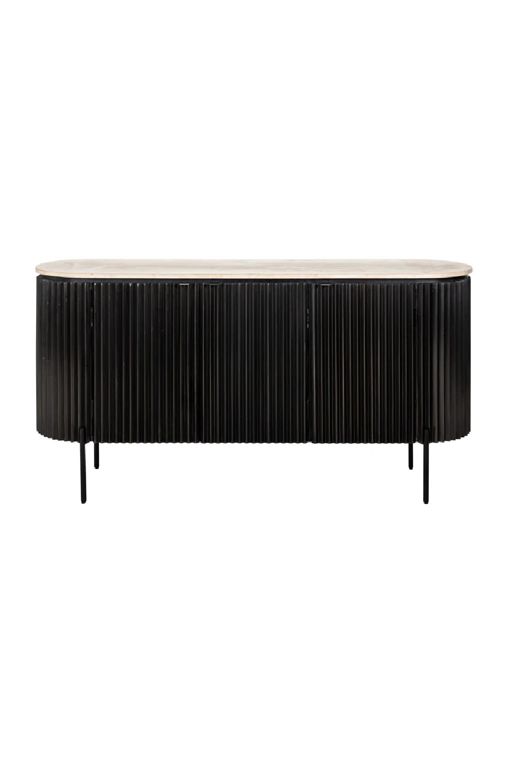Oval Travertine Sideboard | Richmond Interiors Hampton | Oroa.com