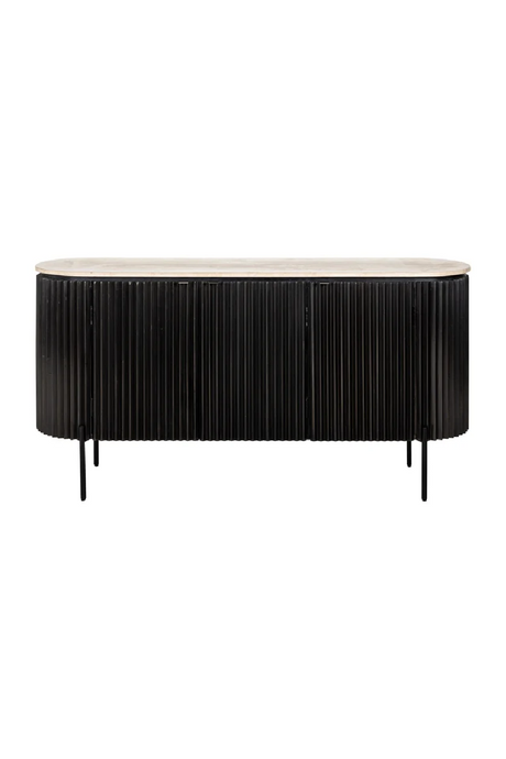 Oval Travertine Sideboard | Richmond Interiors Hampton | Oroa.com
