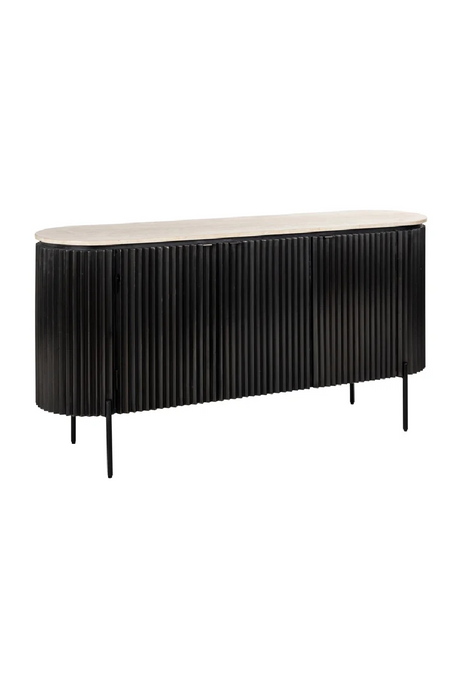 Oval Travertine Sideboard | Richmond Interiors Hampton | Oroa.com