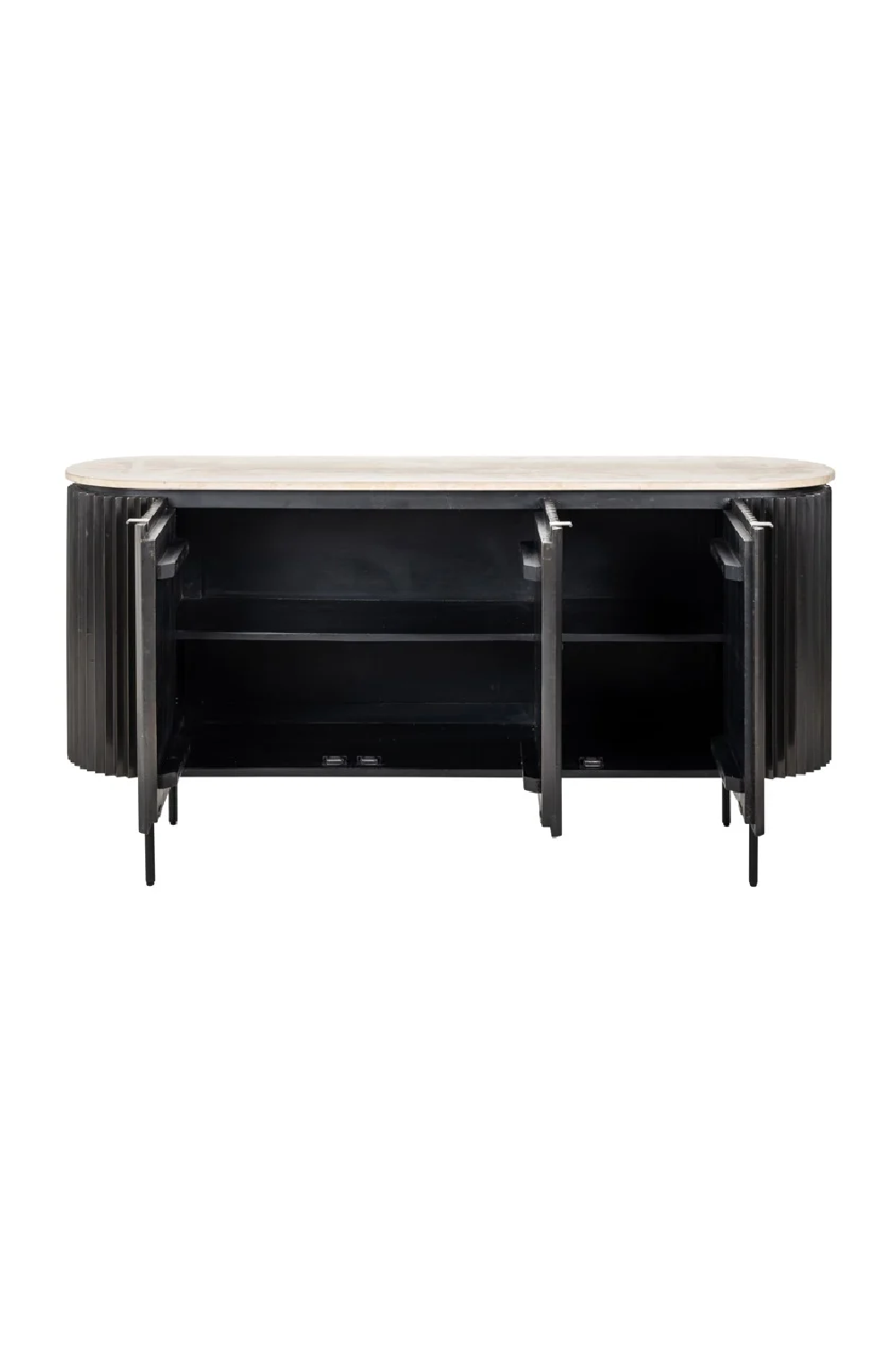 Oval Travertine Sideboard | Richmond Interiors Hampton | Oroa.com