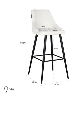 Modern Minimalist Bar Stools (2) | Richmond Interiors Brooke | Oroa.com