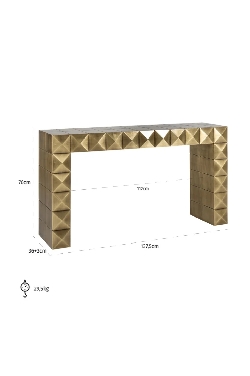 Gold Modern Console | OROA Collada | Oroa.com