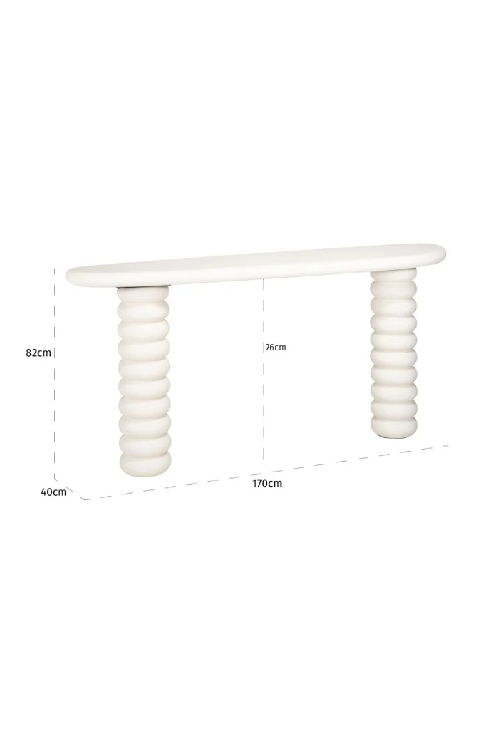 White Modern Console | OROA Bloomstone | Oroa.com