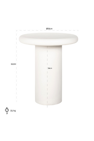 White Round Side Table | Richmond Interiors Bloomstone | Oroa.com