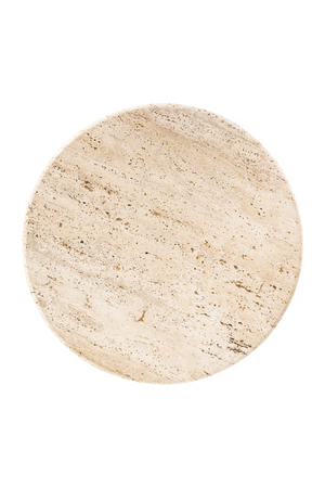 Travertine Pedestal Side Table | Richmond Interiors Avalon | Oroa.com