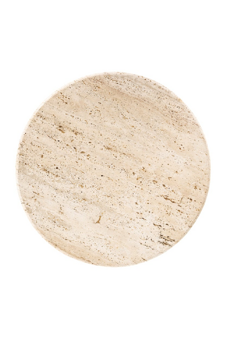 Travertine Pedestal Side Table | Richmond Interiors Avalon | Oroa.com