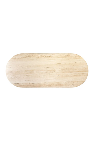 Oval Travertine Modern Dining Table | Richmond Interiors La Cantera | Oroa.com