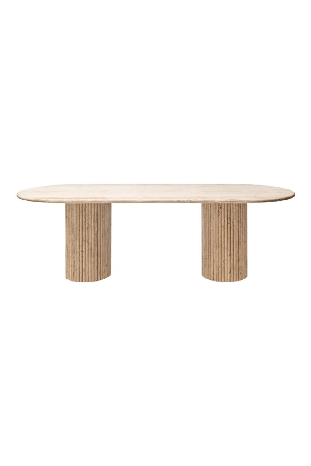 Oval Travertine Modern Dining Table | OROA La Cantera | Oroa.com