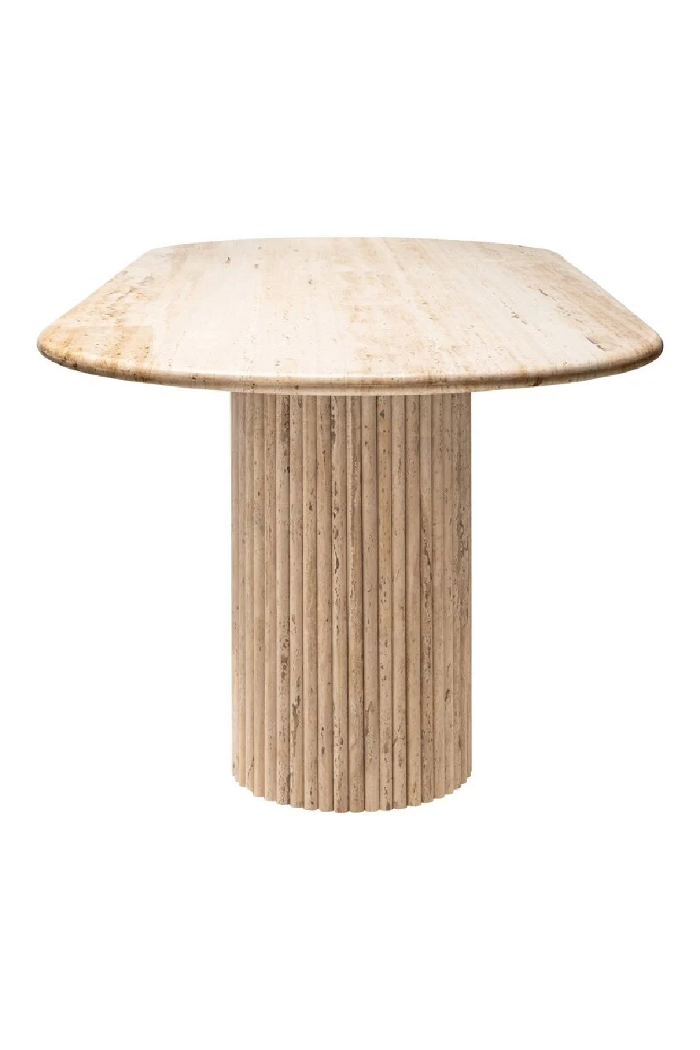 Oval Travertine Modern Dining Table | OROA La Cantera | Oroa.com