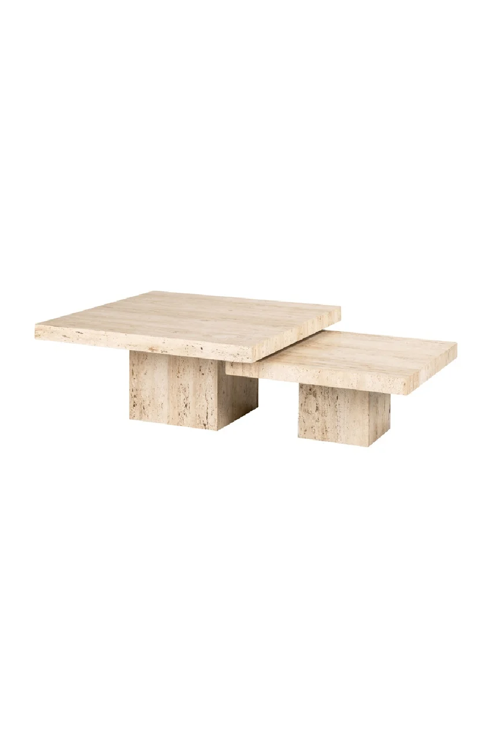 Square Travertine Coffee Table (2) | OROA La Cantera | Oroa.com