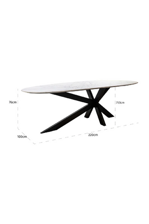 Marble Organic-Shaped Dining Table | Richmond Interiors Trocadero | Oroa.com