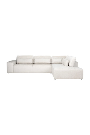Cream 3-Seater Sofa with Ottoman | OROA Lund | Oroa.com