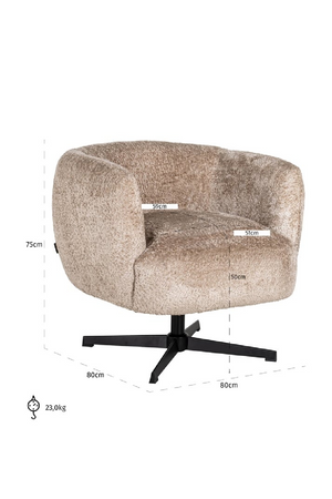 Upholstered Swivel Easy Chair | Richmond Interiors Estelle | Oroa.com