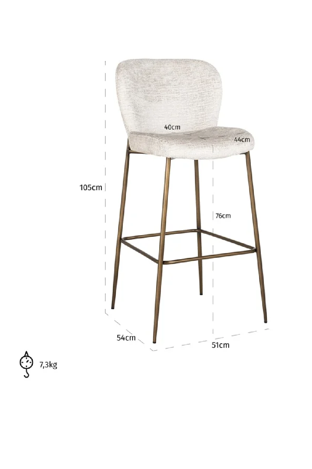 Upholstered Bar Stool | OROA Darby | Oroa.com