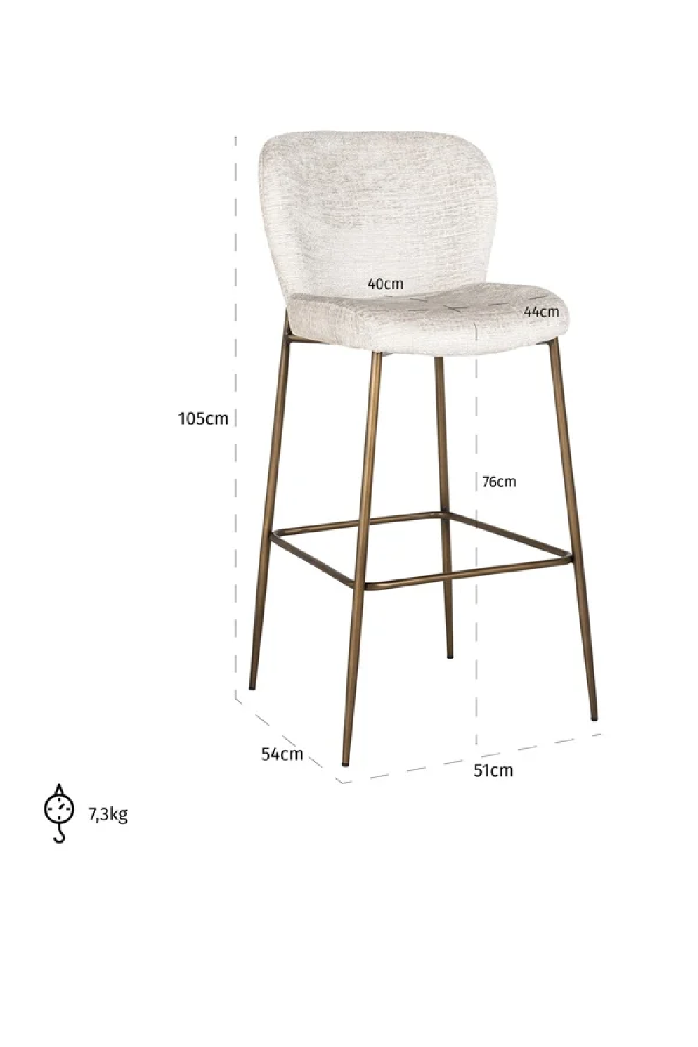 Upholstered Bar Stool | Richmond Interiors Darby | Oroa.com