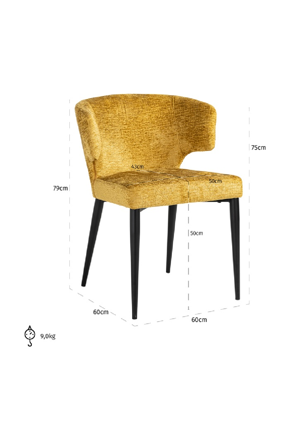 Modern Wingback Dining Chair | OROA Taylor | Oroa.com