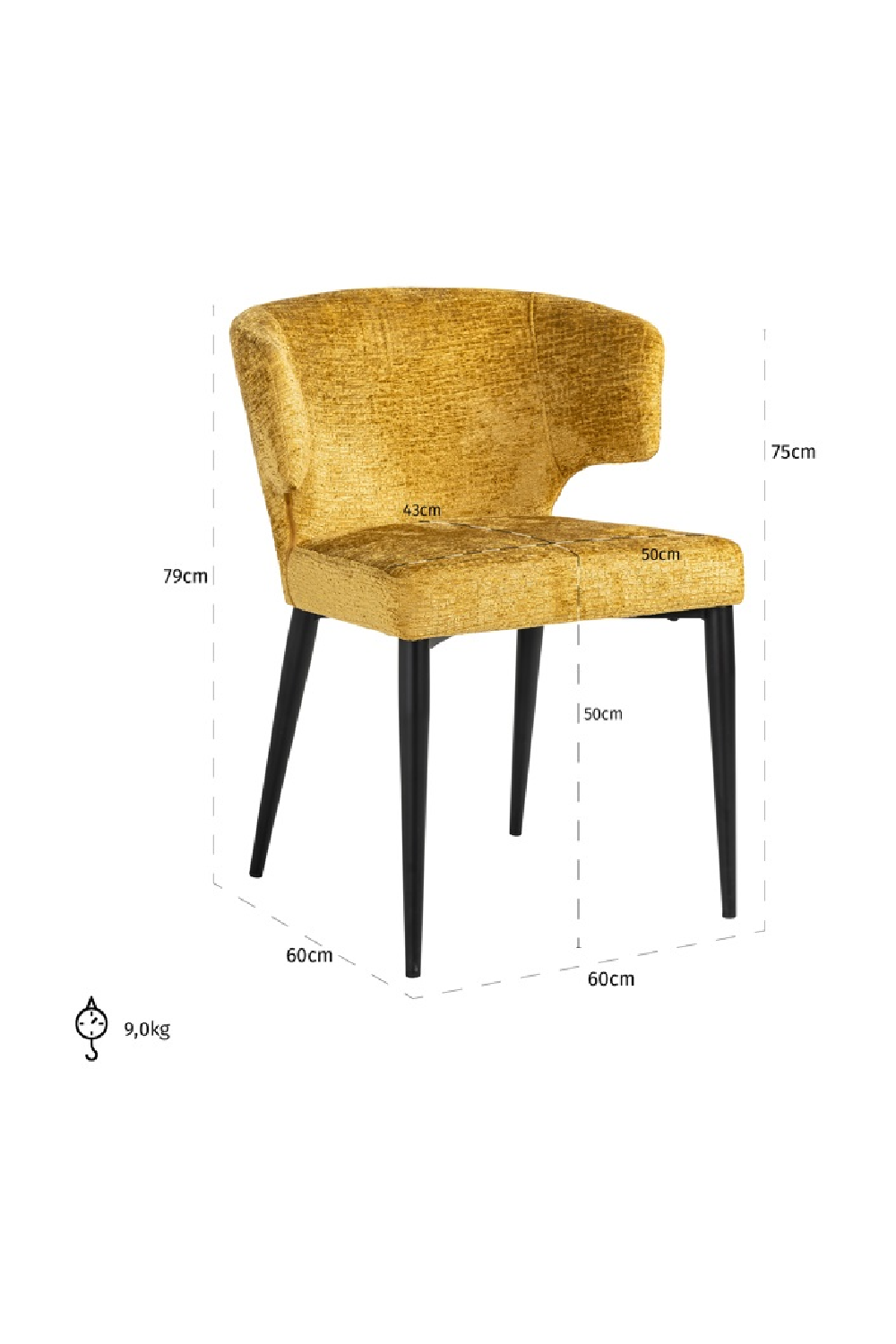 Modern Wingback Dining Chair | Richmond Interiors Taylor | Oroa.com