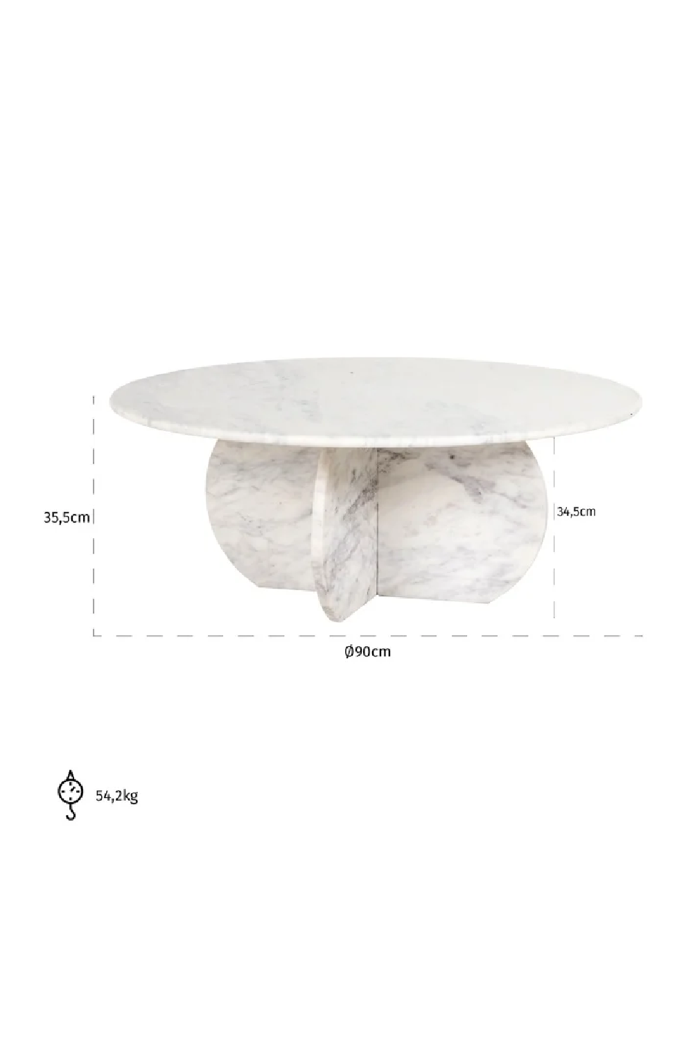 White Marble Coffee Table | OROA Holmes | Oroa.com