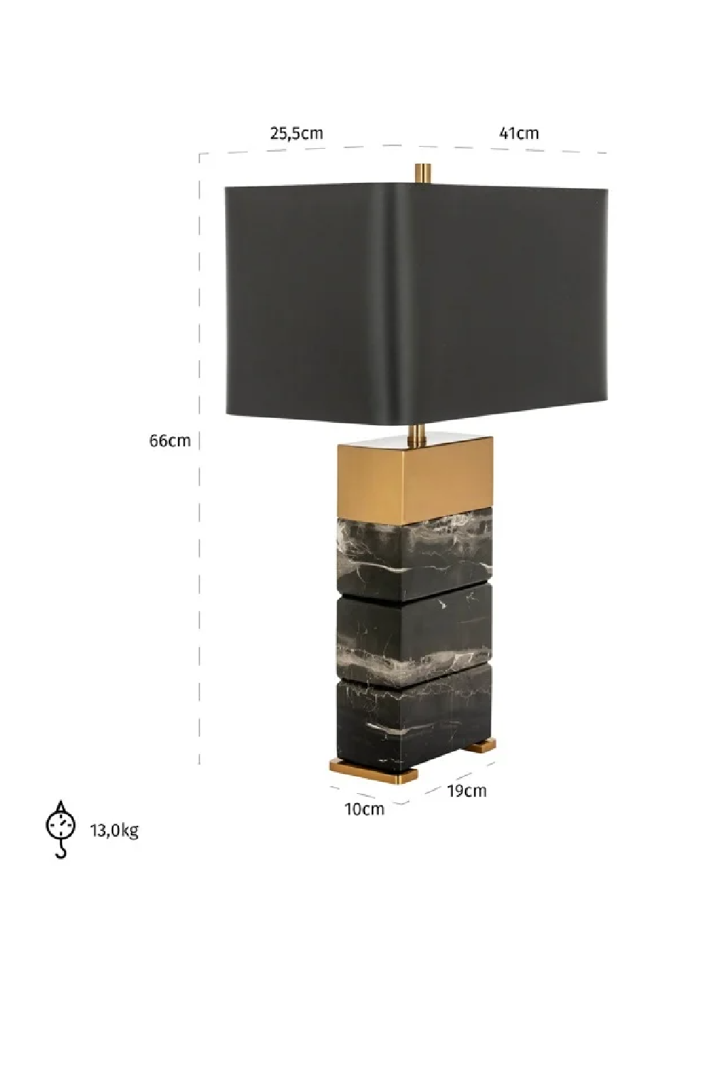 Black Marble Table Lamp | OROA Serena | Oroa.com