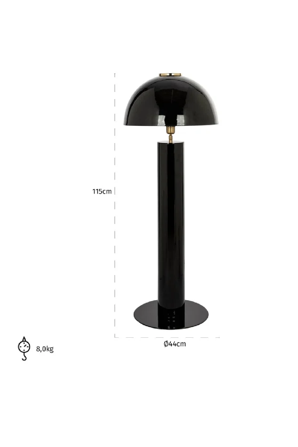 Dome Black Table Lamp | OROA Ché | Oroa.com