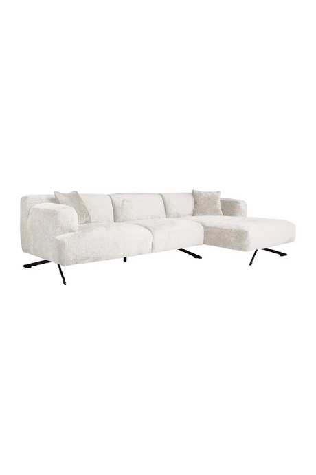 Cream 3-Seater Sofa with Lounge | Richmond Interiors Donovan | Oroa.com