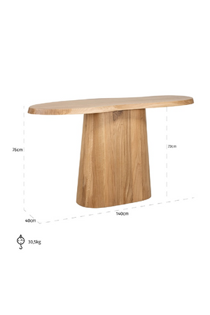 Oak Organic-Shaped Console | Richmond Interiors Riva | Oroa.com