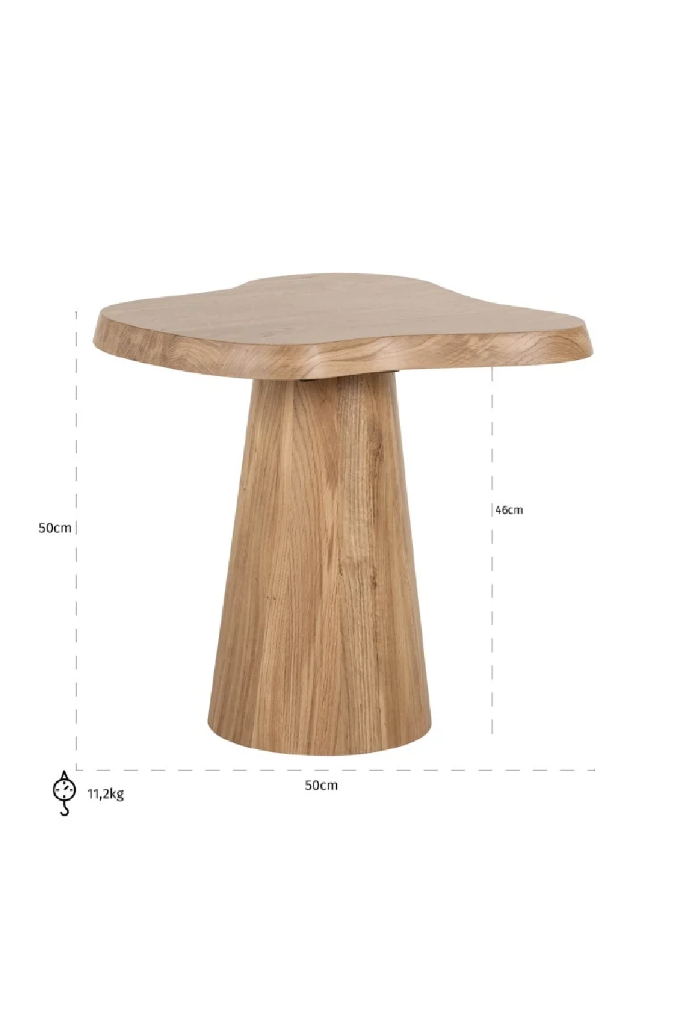 Natural Oak Side Table | OROA Riva | Oroa.com