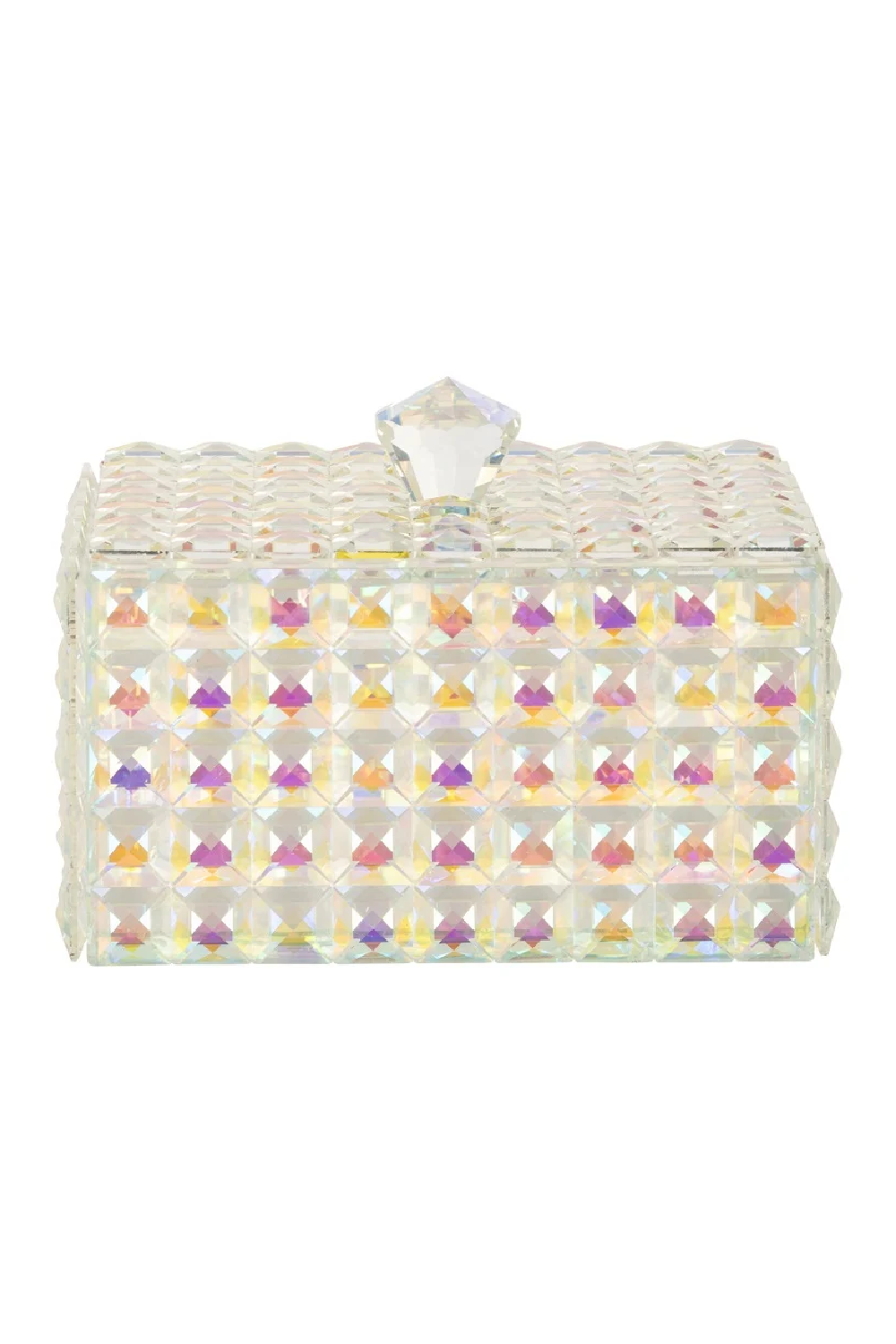 Faceted Crystal Jewelry Box | Richmond Interiors Rainbow | Oroa.com