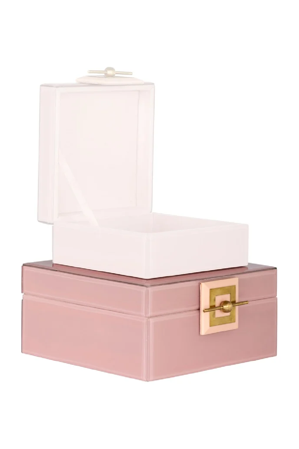 Pink Glass Jewelry Box | OROA Bodine | Oroa.com