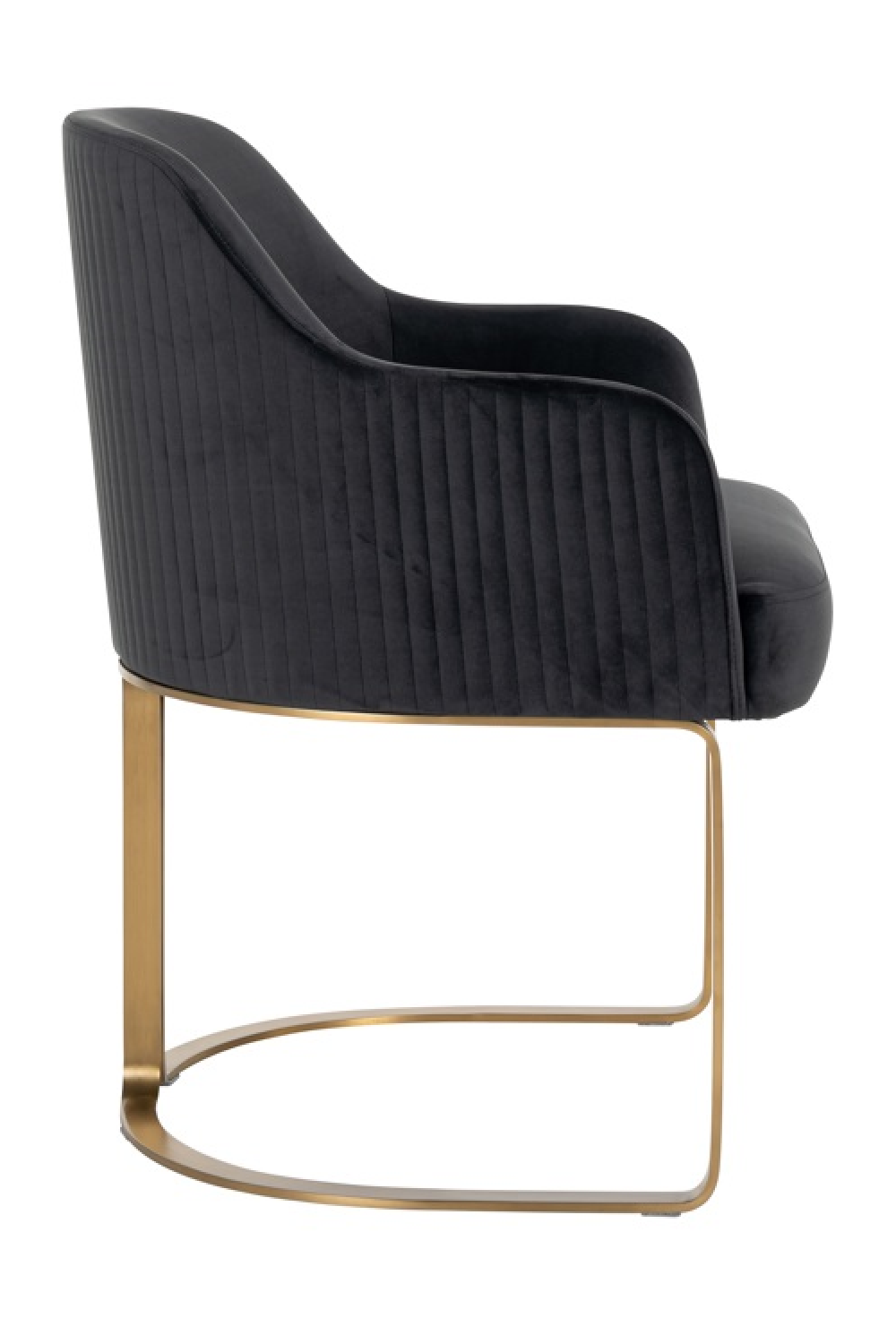 Dark Gray Velvet Armchair | OROA Hadley | Oroa.com