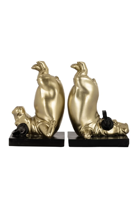 Gold Sculptural Books Standard | Richmond Interiors Hippo | Oroa.com