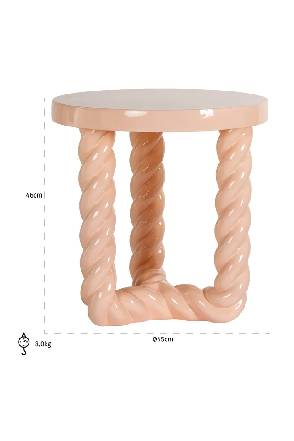 Pastel-Colored Side Table | OROA Rosly | Oroa.com