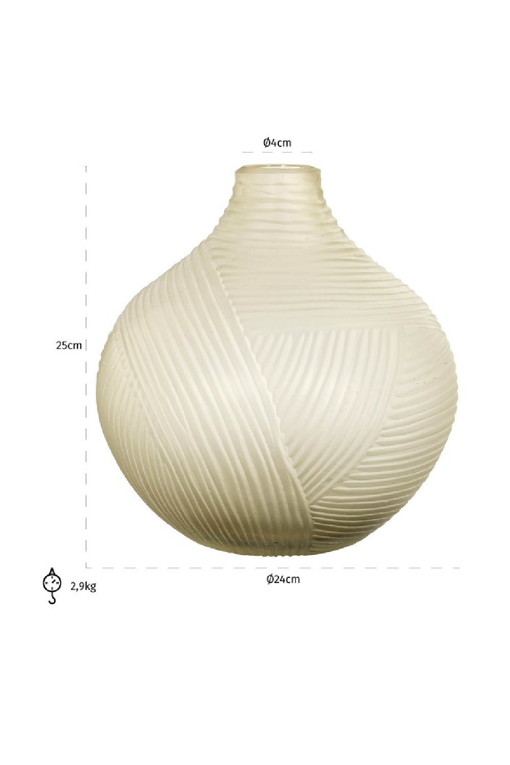 Gray Glass Vase | OROA Britta | Oroa.com