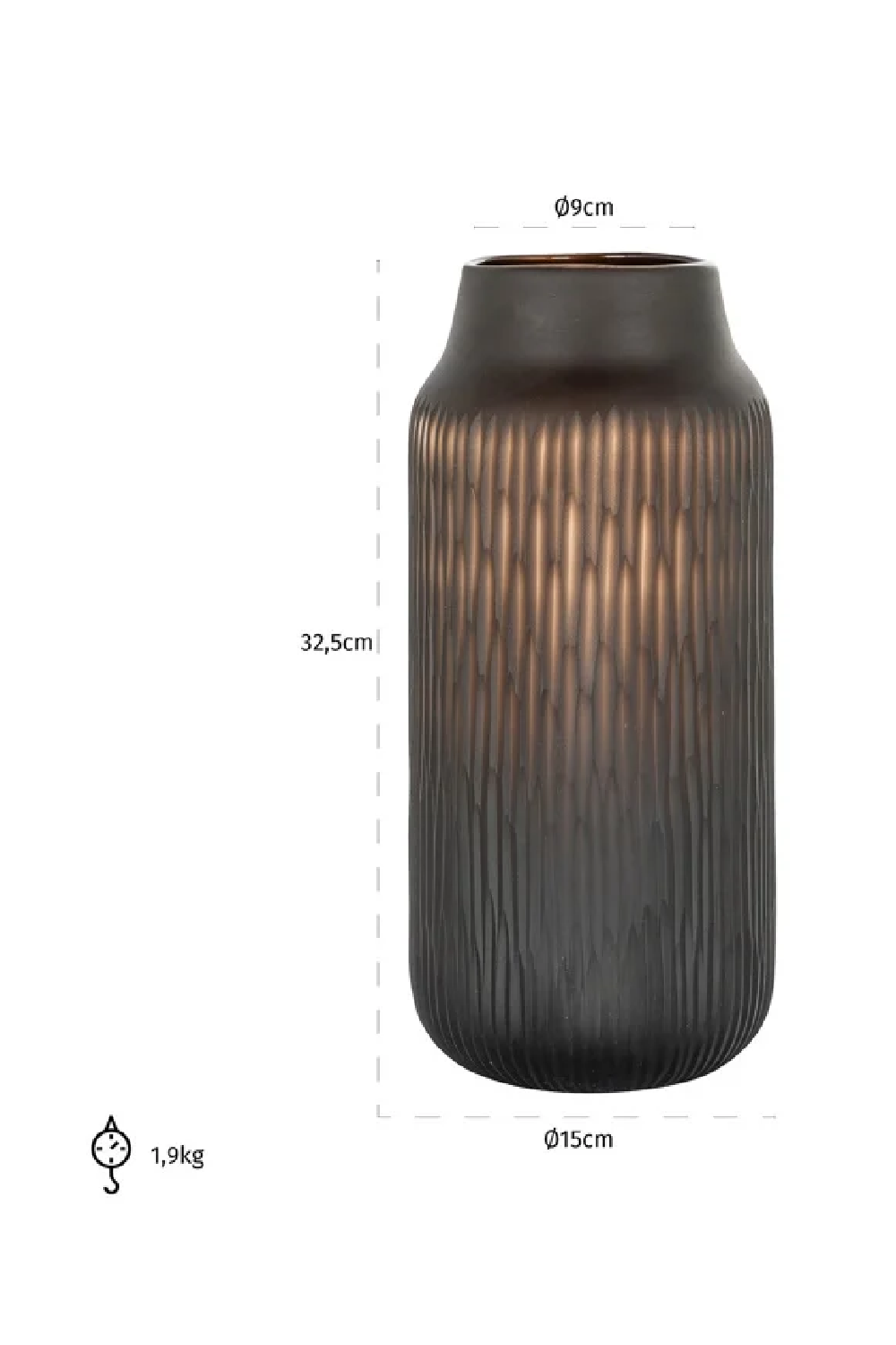 Black Glass Modern Vase | OROA Jarno | Oroa.com