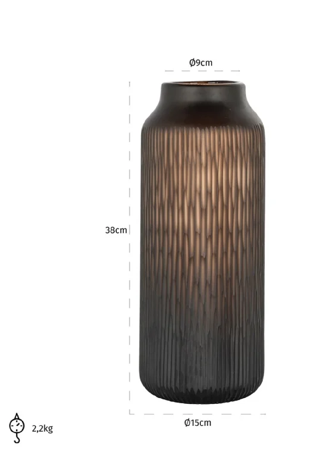 Black Glass Modern Vase | OROA Jarno | Oroa.com