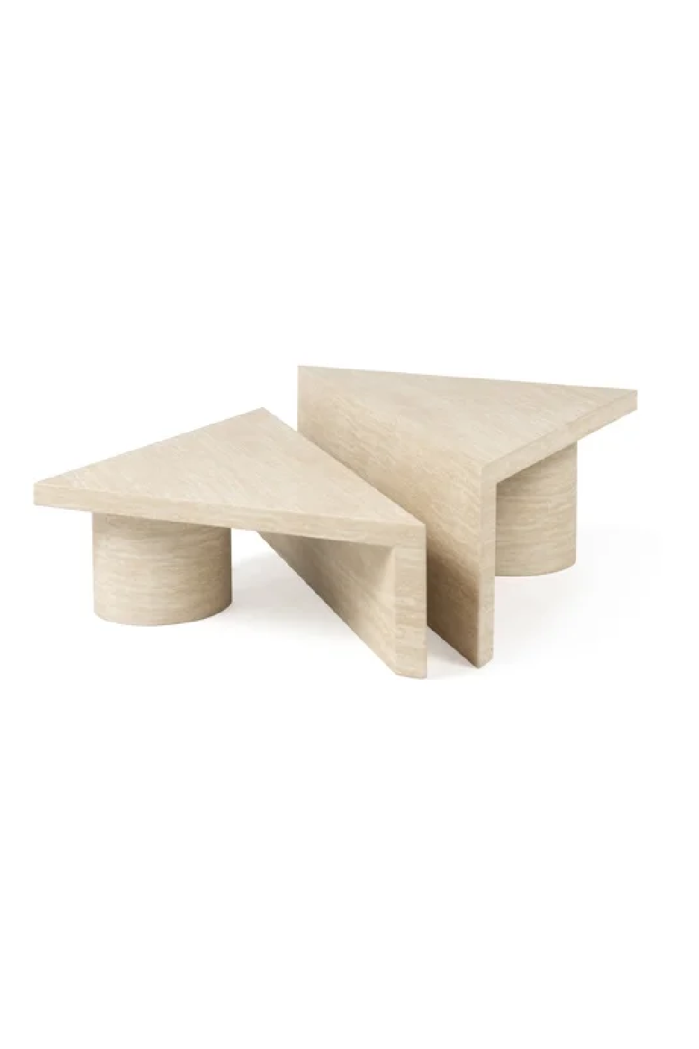 Geometrical Travertine Coffee Tables (2) | Richmond Interiors Fictus | Oroa.com