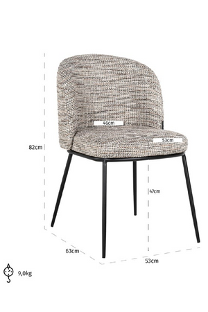 Curved-Back Dining Chair | Richmond Interiors Elvi | Oroa.com