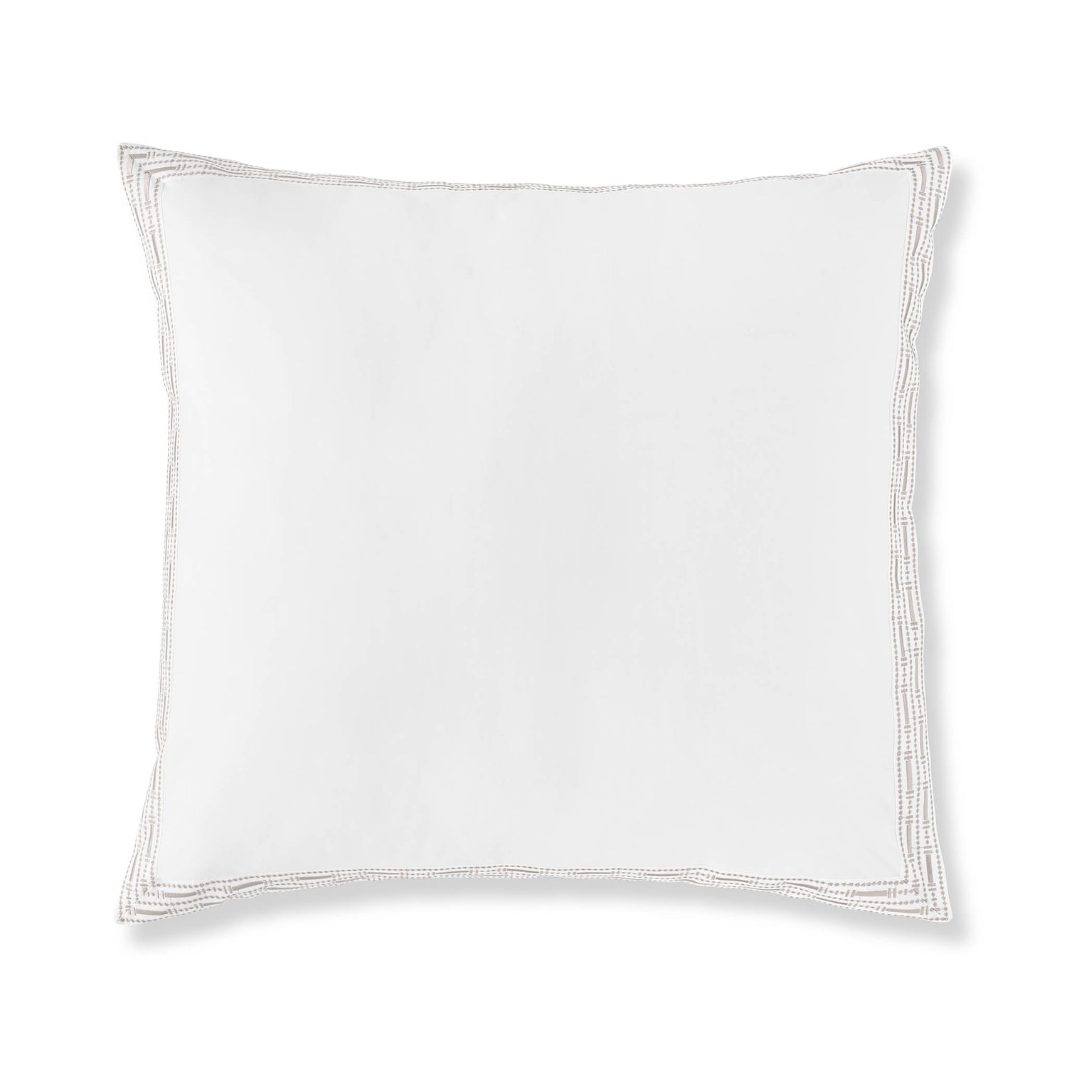 400TC Percale Embroidered Euro Sham | Amalia Home Memória | Oroa.com