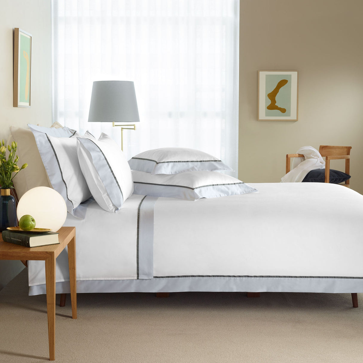 430TC Sateen Bordered Duvet Cover | Amalia Home Ovar | Oroa.com