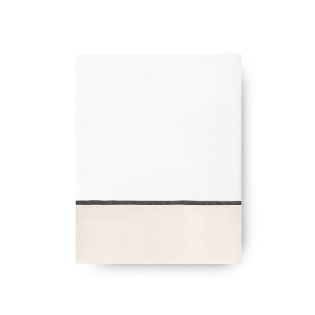 430TC Sateen Bordered Flat Sheet | Amalia Home Ovar | Oroa.com