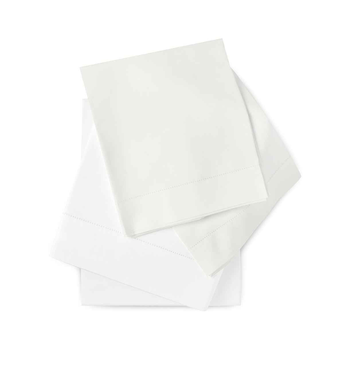 525TC White Percale Fitted Sheet | Amalia Home Victoria | Oroa.com