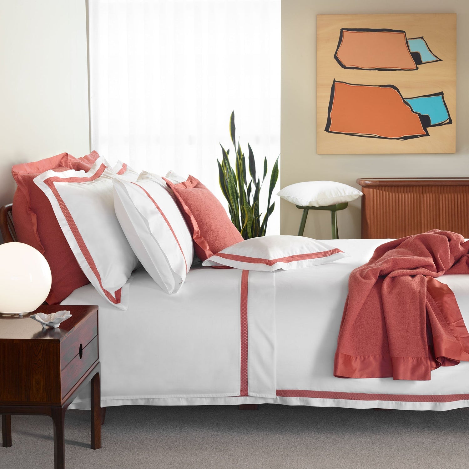 430TC Sateen Laced Duvet Cover | Amalia Home Sónia | Oroa.com