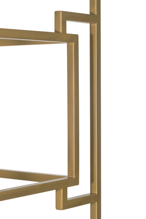 Golden Framed Glass Shelves Display Unit | Andrew Martin Architect